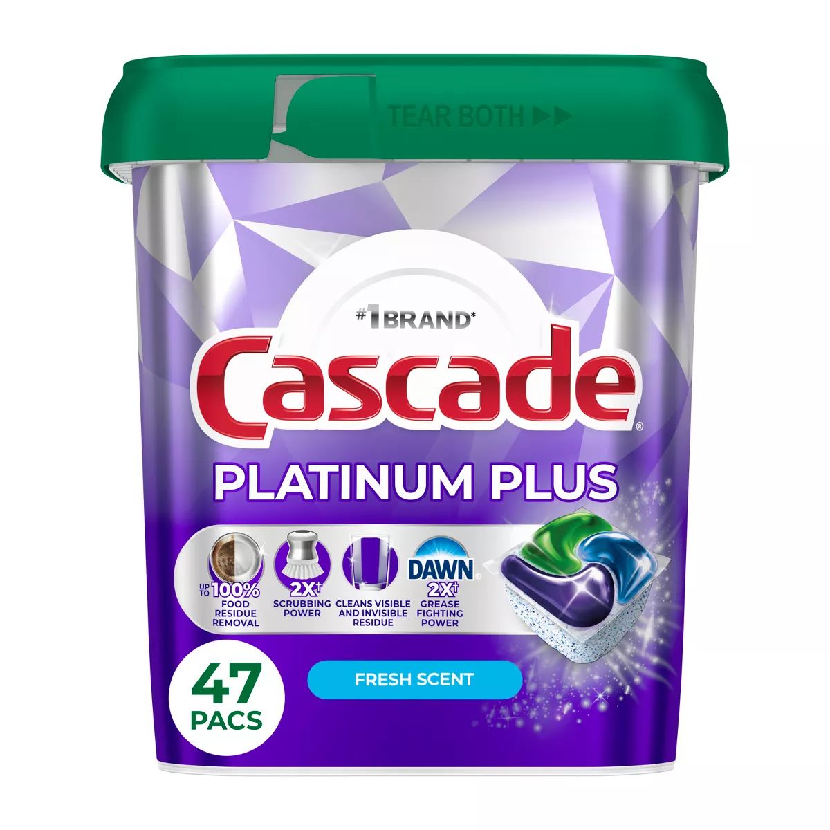 Cascade Platinum Action Pacs Dishwasher Detergent, 47ct