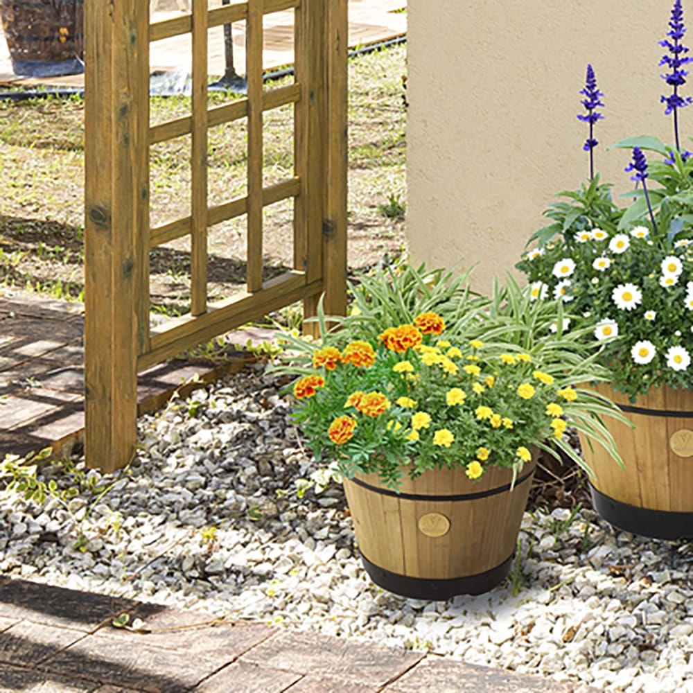 VegTrug Whisky Barrel Planter, 15in.
