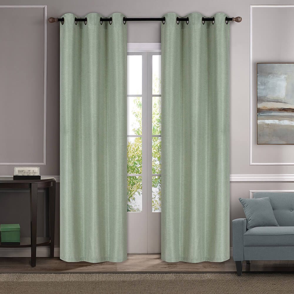 Soft Home 84" Woven Blackout Curtains with Grommets, 2 Count