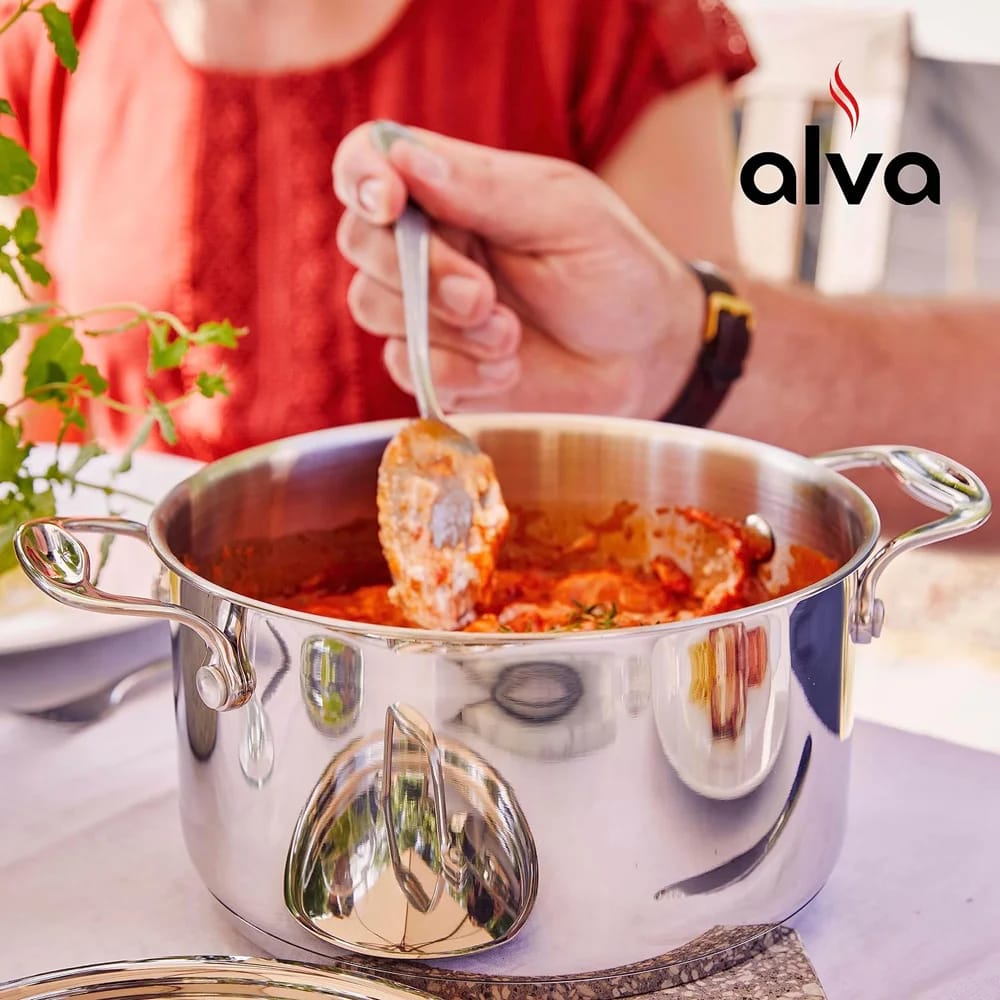 Alva Chef 2.5 Qt Stainless Steel Casserole Dish with Lid