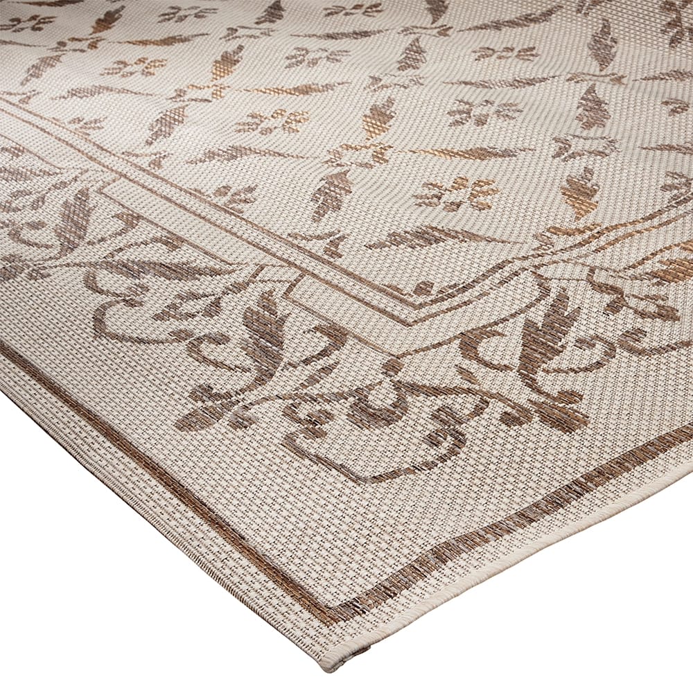 Calais Lattice Indoor/Outdoor Area Rug, 11'2" x 18', Taupe/Beige