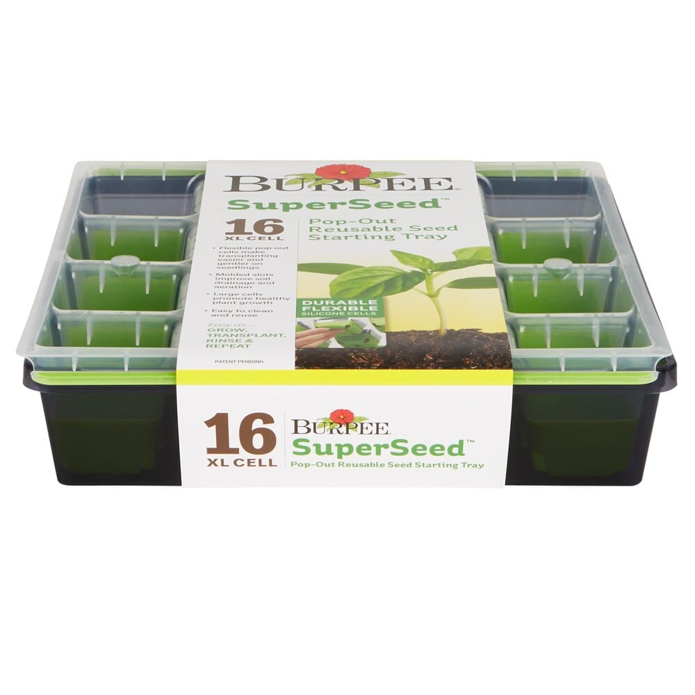 Burpee SuperSeed Pop-Out Reusable Seed Starting Tray, 16XL-Cell