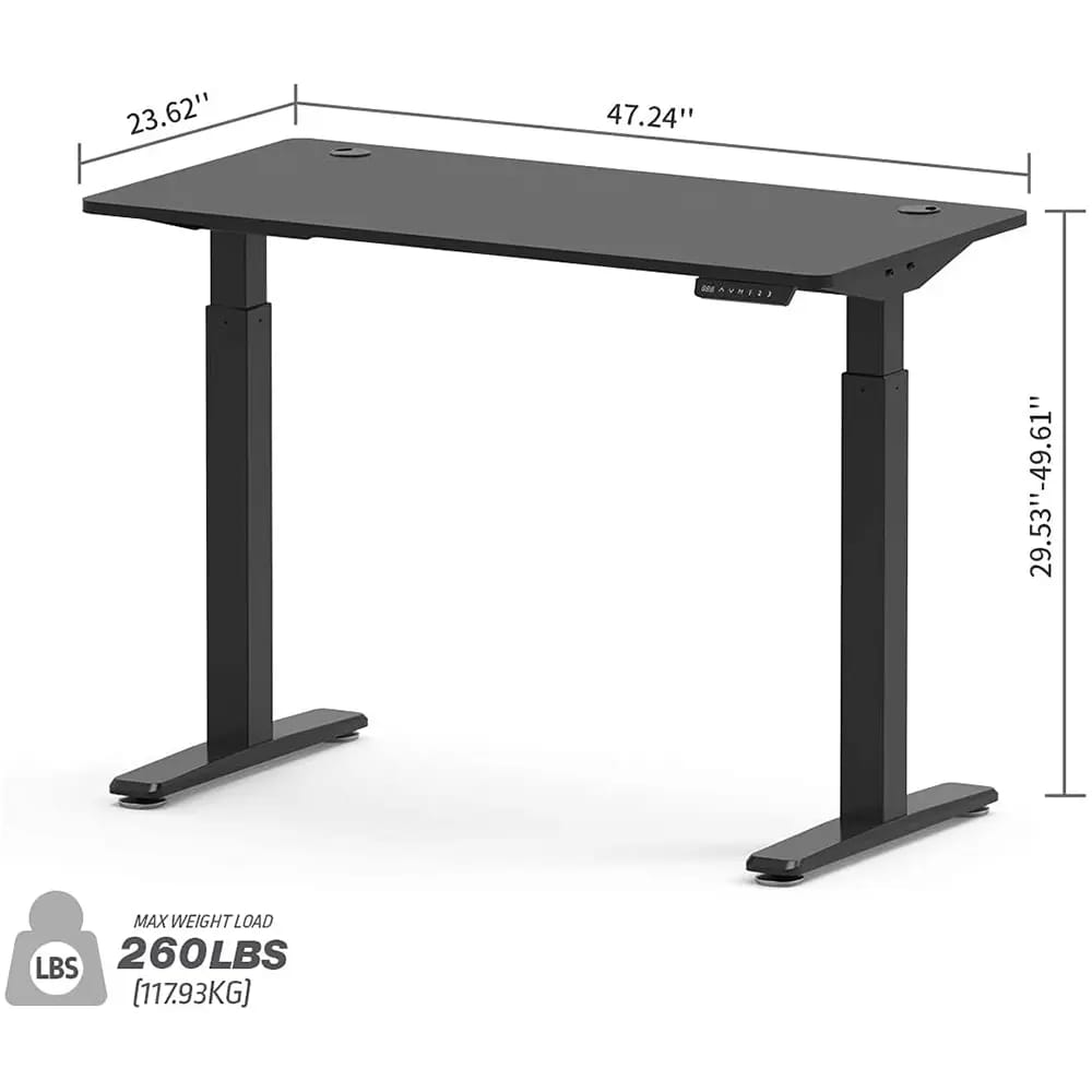 Eureka Ergonomic Height Adjustable Electric Standing Desk, Black