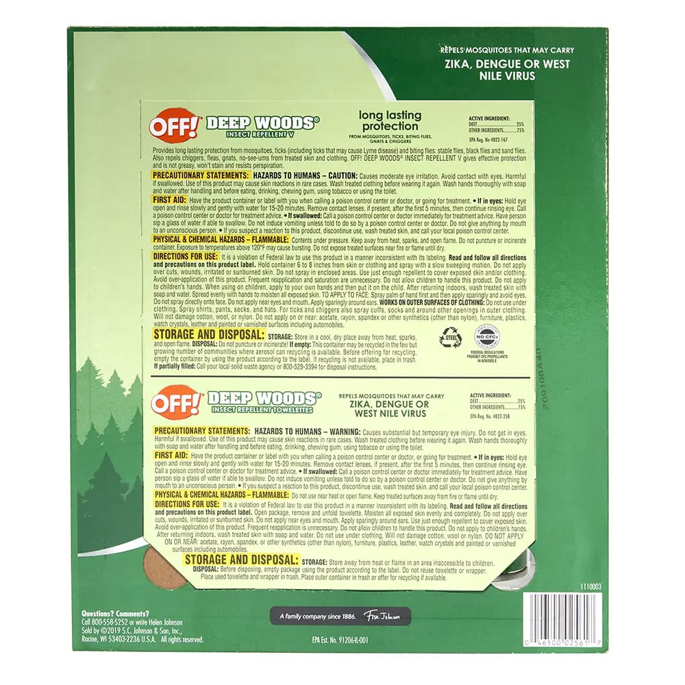 OFF! Deep Woods Insect Repellent V Combo Pack