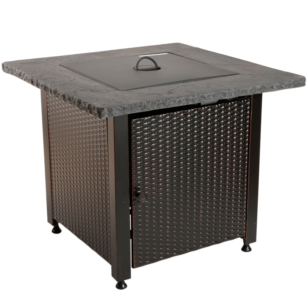 Endless Summer Square LP Gas Outdoor Fire Pit with Cover