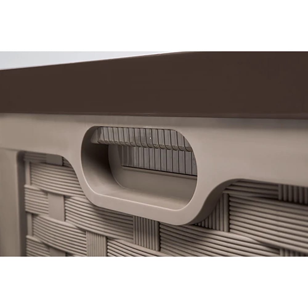 Extra Large Rattan Style Storage Box, Mocha, 153 Gal.