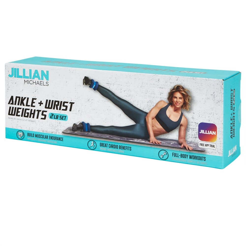 Jillian Michaels Ankle + Wrist Weights 2 lbs Set