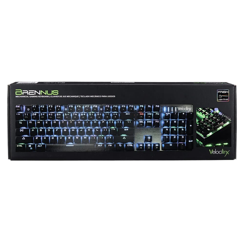 Velocilinx Mechanical Gaming Keyboard, Black/Gun Metal