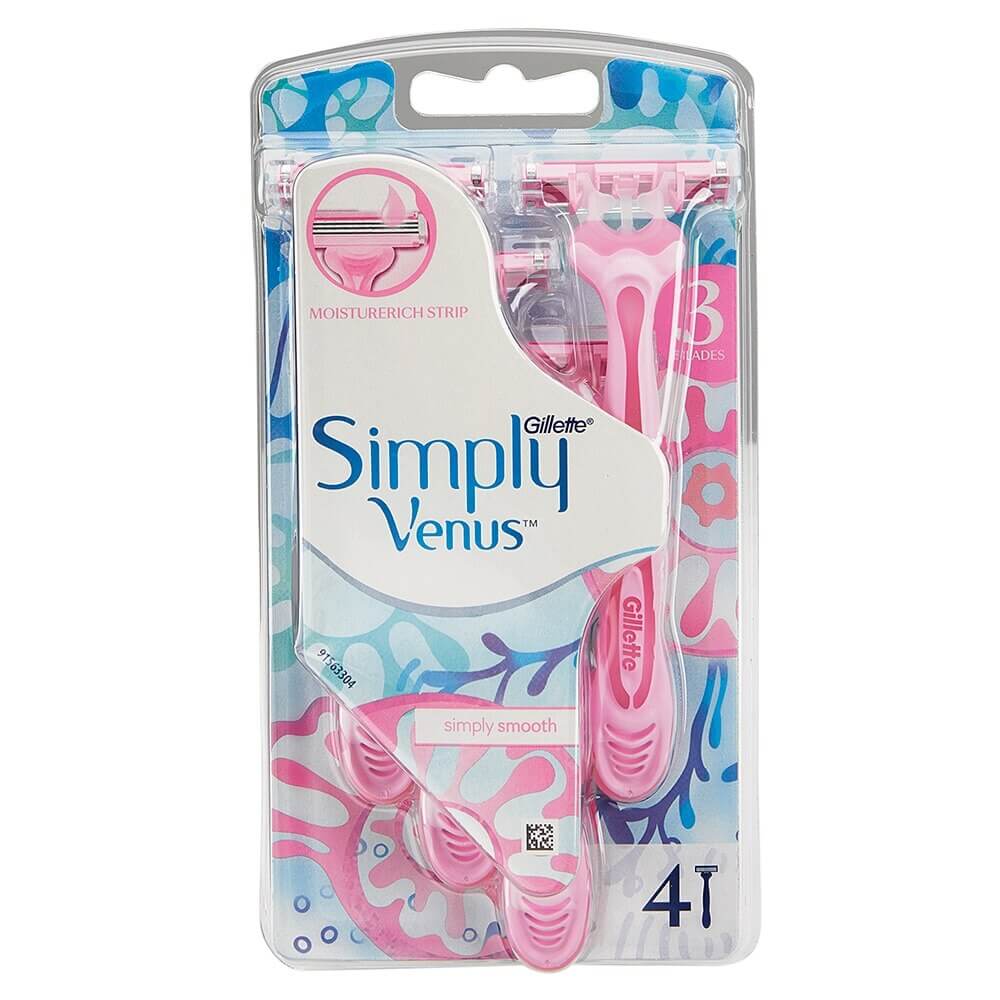 Gillette Simply Venus Disposable Razors, 4 Count