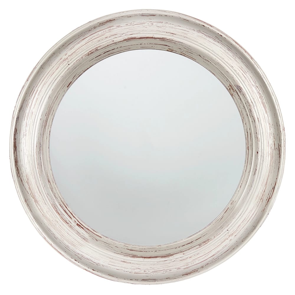 Hamilton Hills 25" Round Mirror, White
