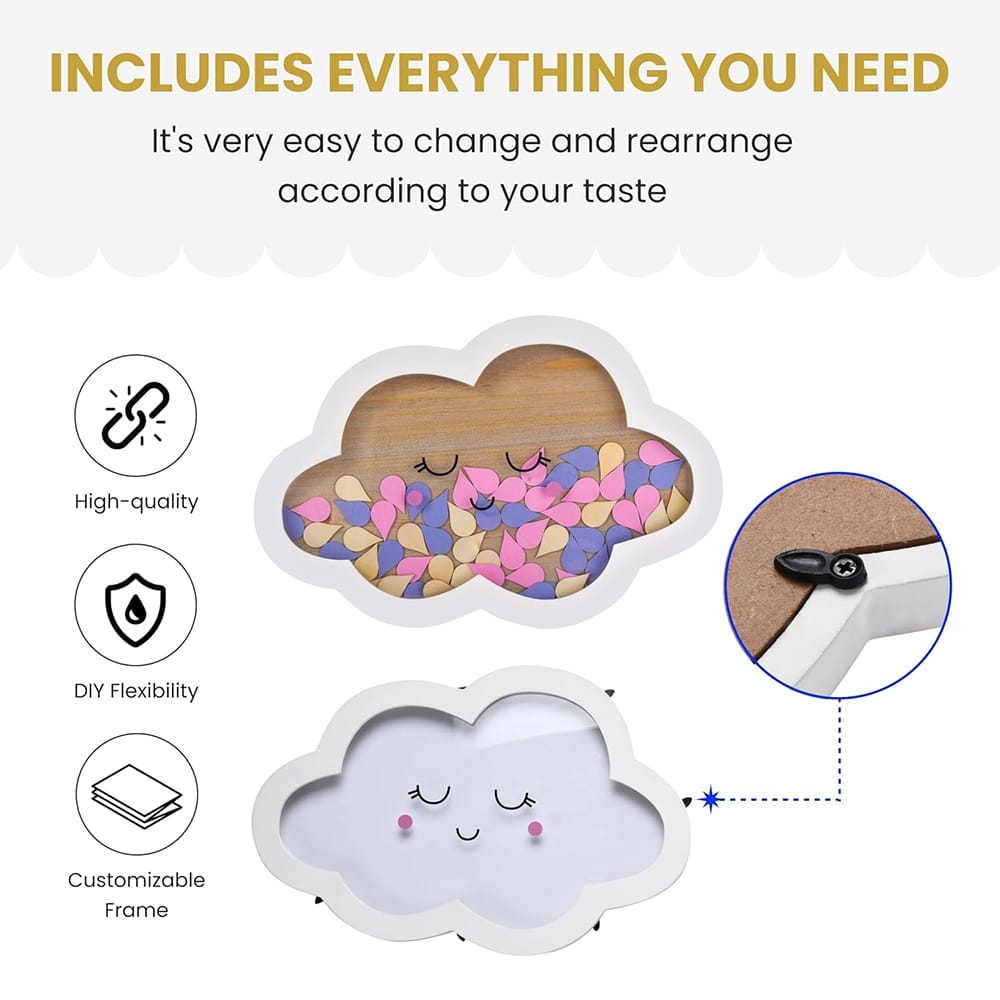 Wooden Cloud Wedding Guest Book