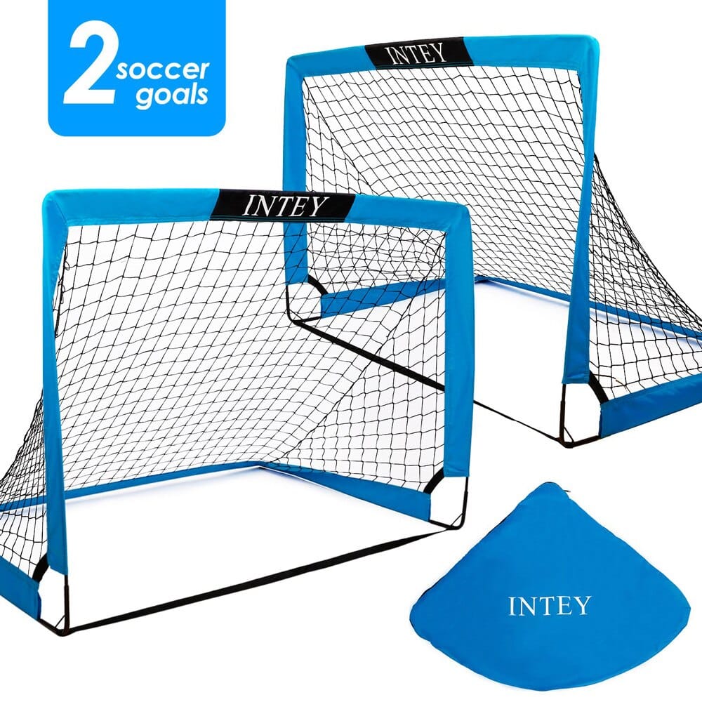 INTEY 2-Pack 4' x 3' Portable Soccer Goals with Carry Bag