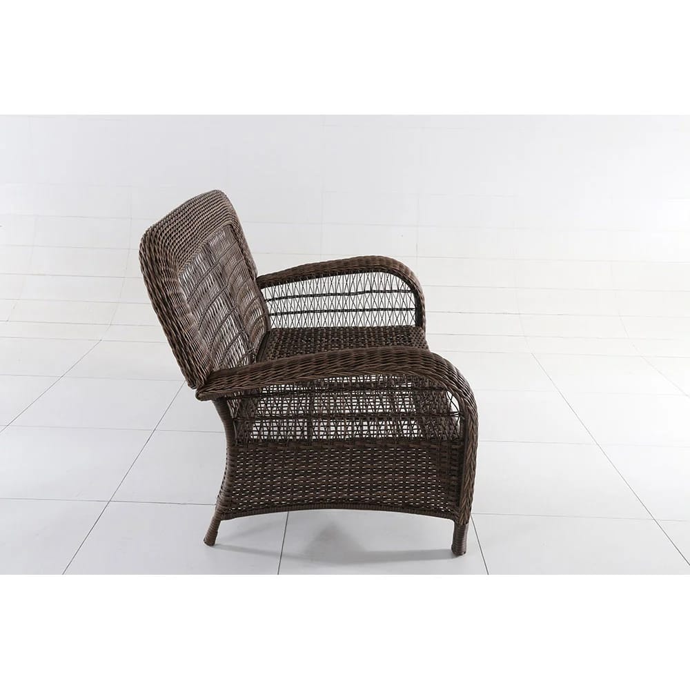 Hampton Bay Beacon Park Outdoor Patio Loveseat, Brown