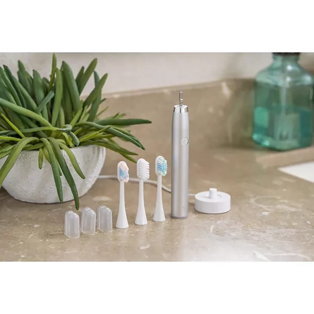 Tranqwil Slimsonic Rechargeable Electric Toothbrush, Silver