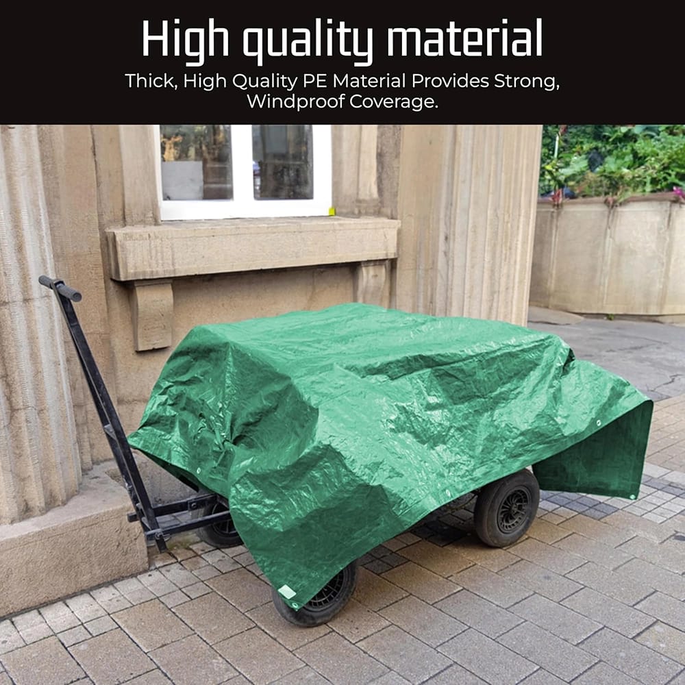 Bolt Dropper Large Weatherproof Outdoor Tarp, 9.8' x 11.8', Green