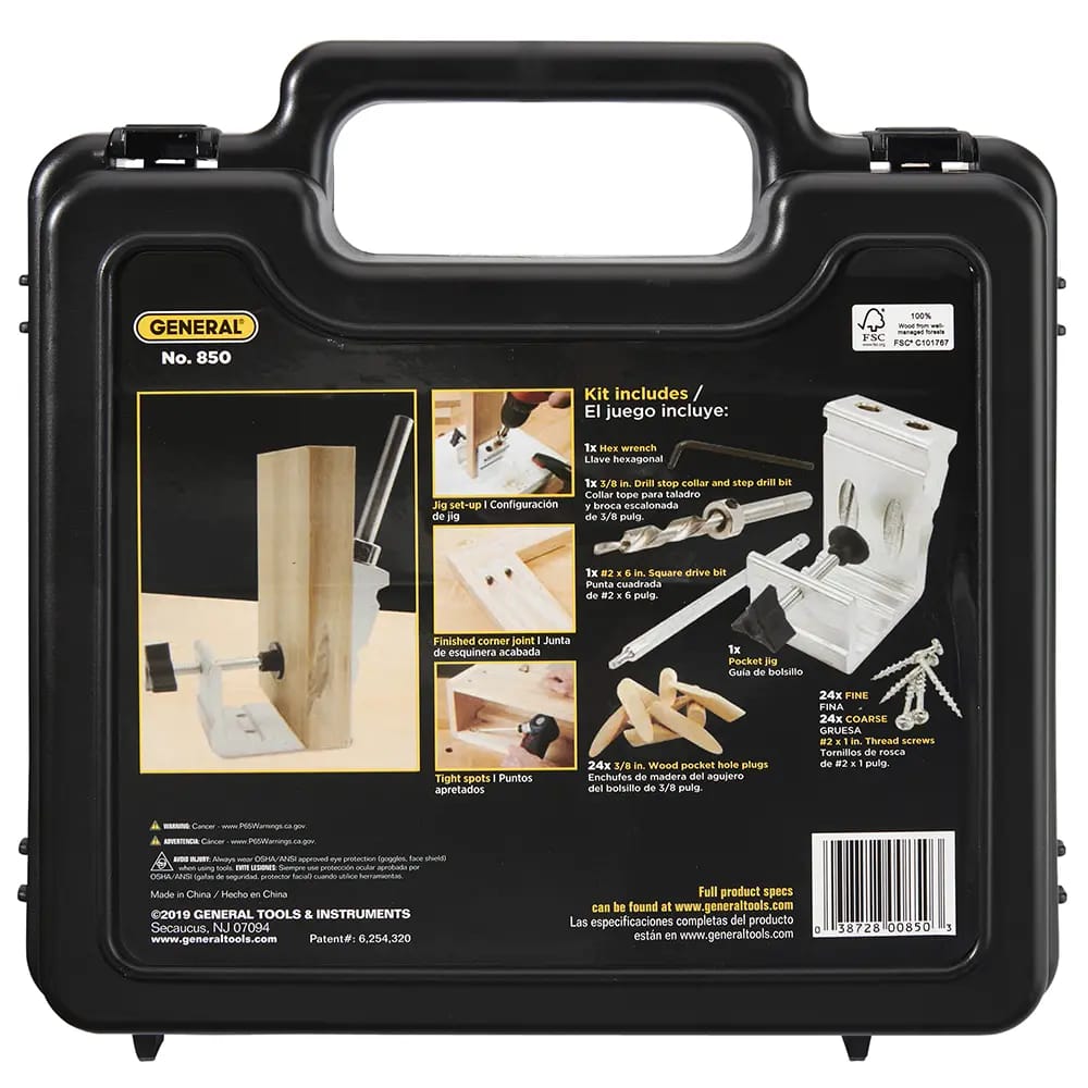 General Tools Woodworking Pocket Hole Jig Kit