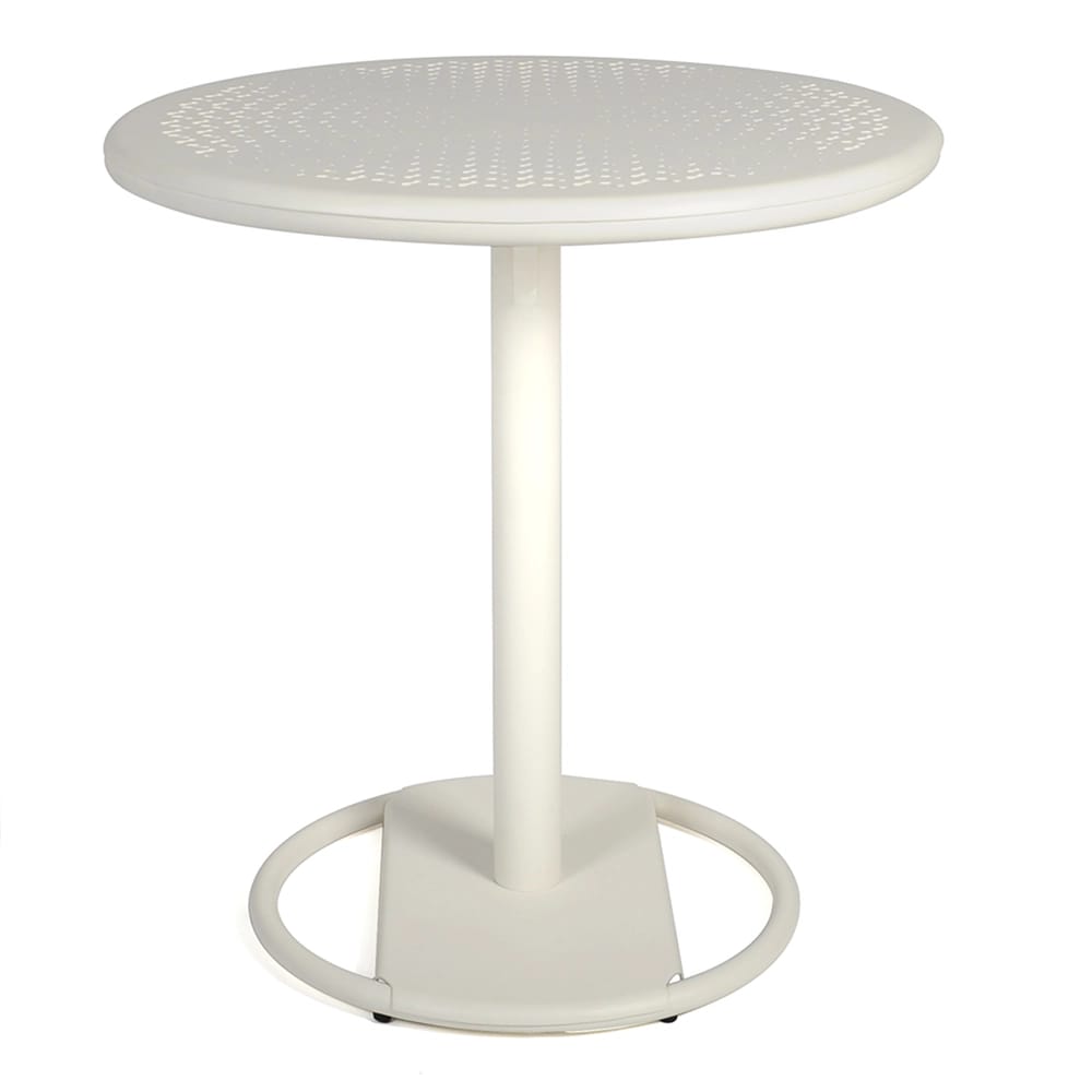 Seaside Casual Aluminum Kose Round Patio Bistro Table, Blanc