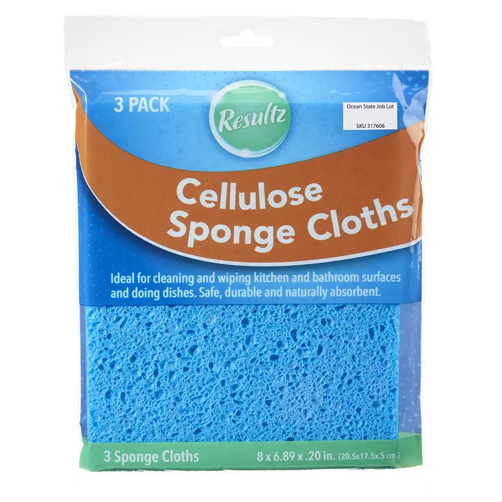 Resultz Cellulose Sponge Cloths, 3 Count