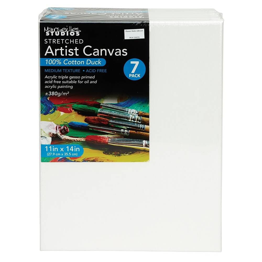 Marseilles Studios Stretched Cotton Artist Canvas, 11"x14", 7-Count