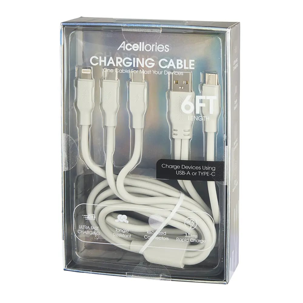 Acellories 4-In-1 Charging Cable