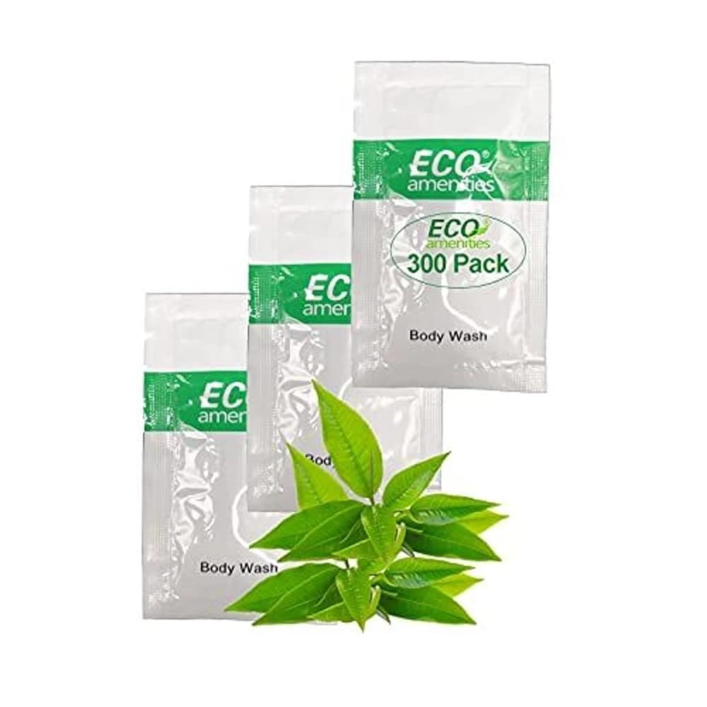 ECO Amenities 0.35 fl oz Body Wash Sachets, 300 Pack
