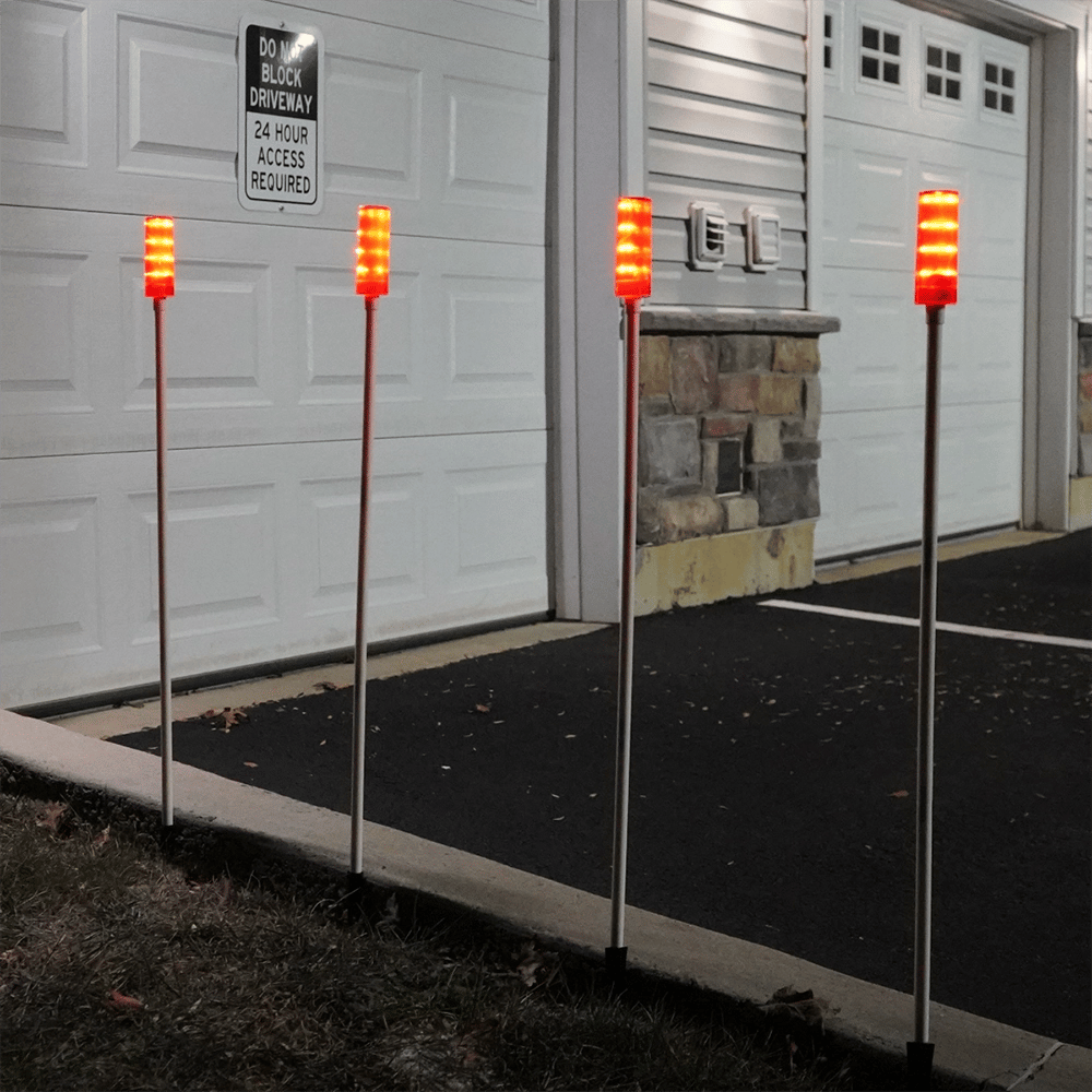 41" Adjustable Solar Driveway Markers, 4 Count