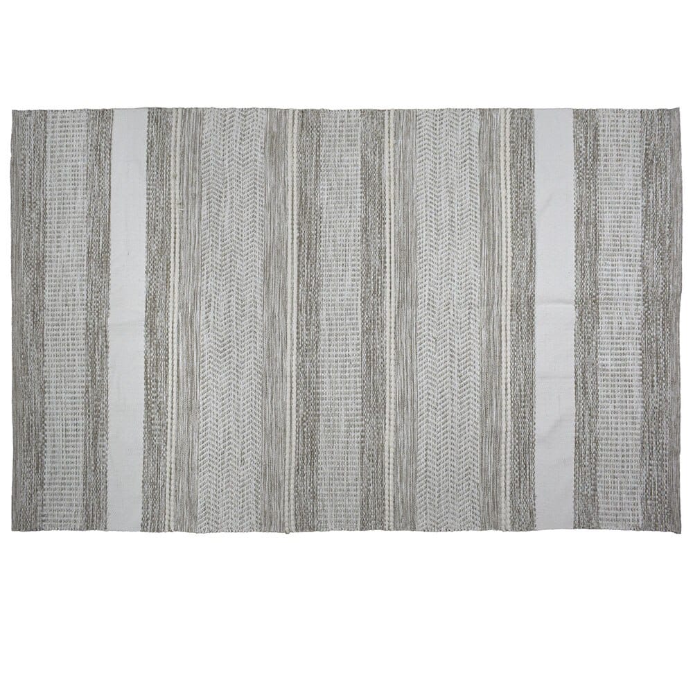 Handwoven 5' x 8' Cotton Melange Area Rug with Non-Skid Backing