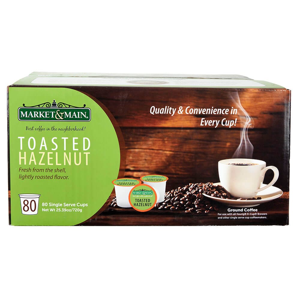 Market & Main Toasted Hazelnut Coffee, 80 Count