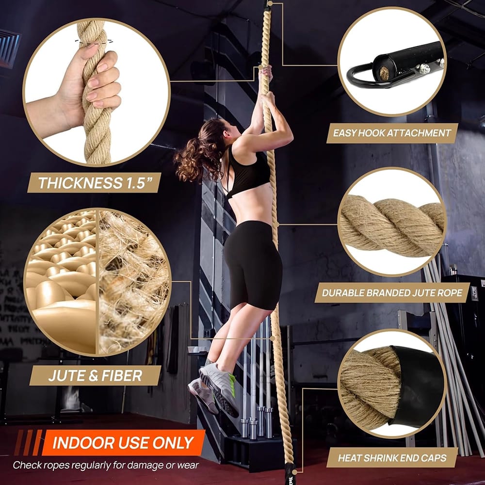Yes4All Gym Climbing Rope, 15'