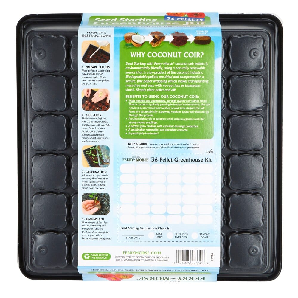 Ferry~Morse Peat Pellet Greenhouse Kit, 36-count