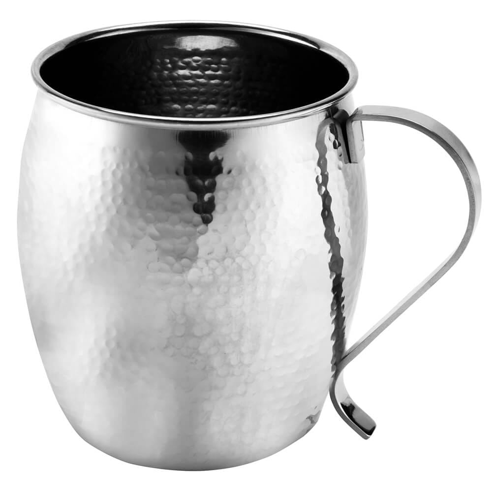 Oneida 16 oz Hammered Moscow Mule Mugs, 12-Pack, Stainless Steel