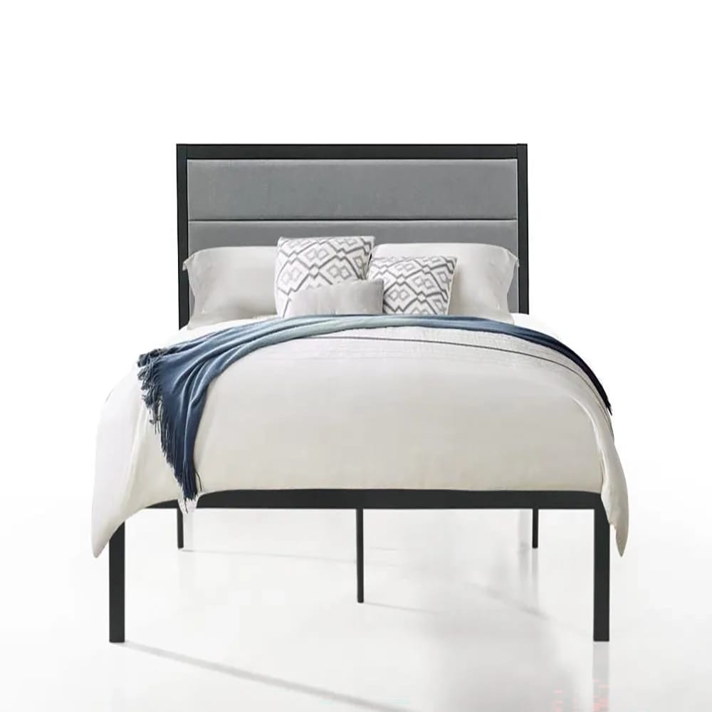 Belle Isle Furniture Highland Metal Platform Bed , Full, Gray/Black