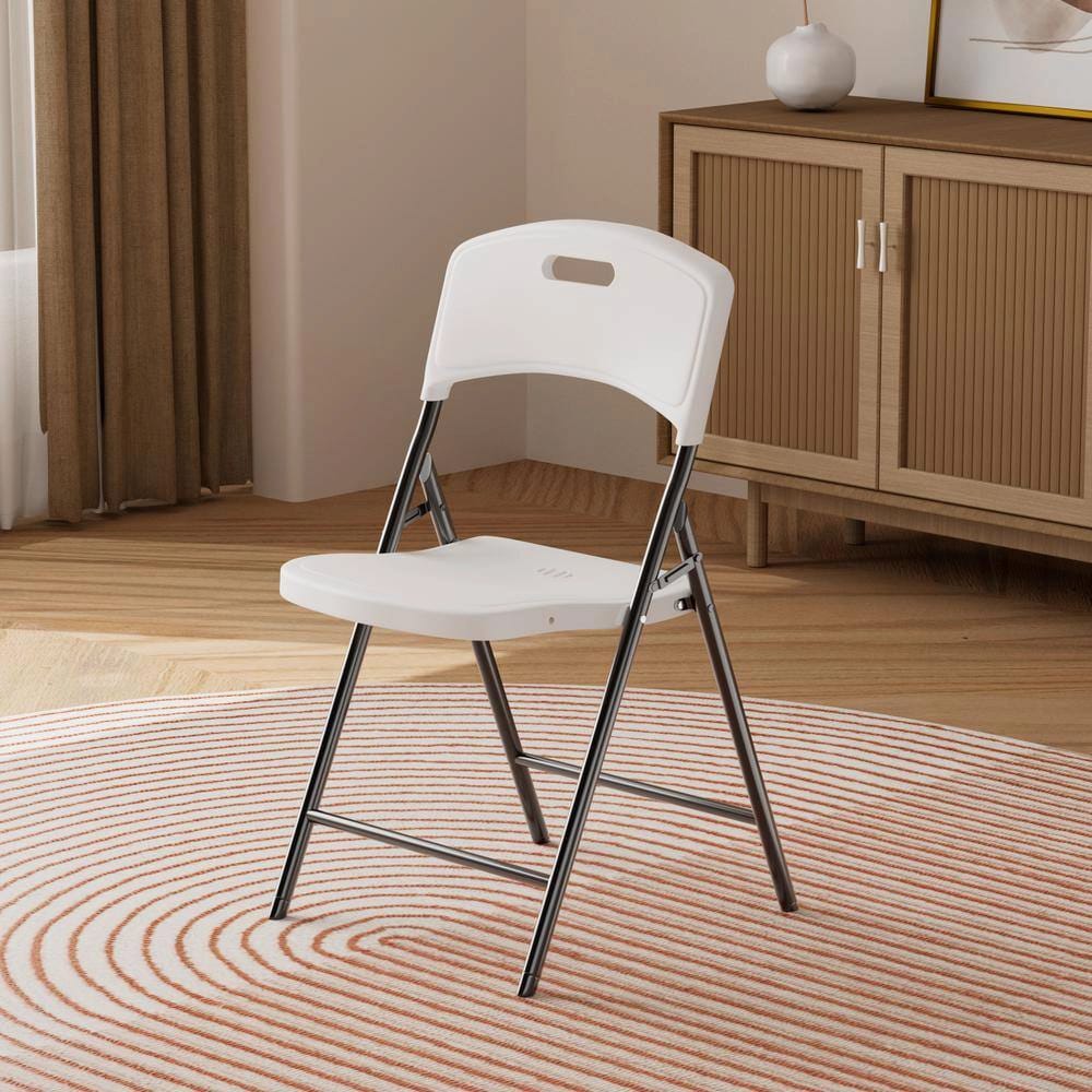 Portable Folding Chairs, White, 4 Pack