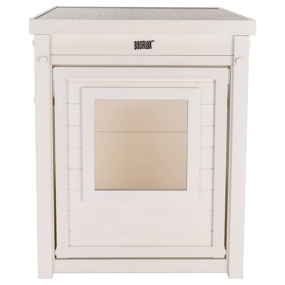 New Age Pet ECOFLEX Standard Litter Box Cover End Table, Antique White