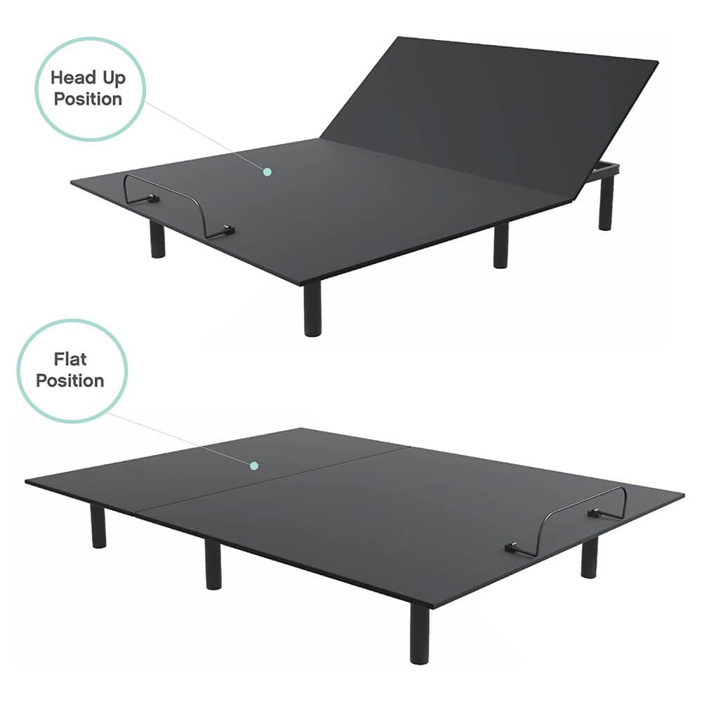 Classic Brands Adjustable Comfort Affordomatic 2.0 King Metal Bed Base, Black