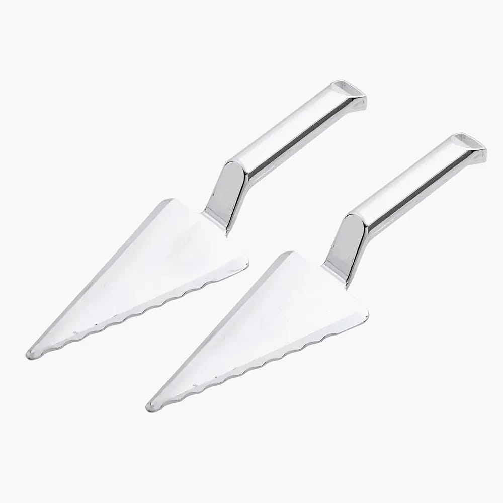 Smith & Callahan Silver Plastic Cake Server, 2 pk.
