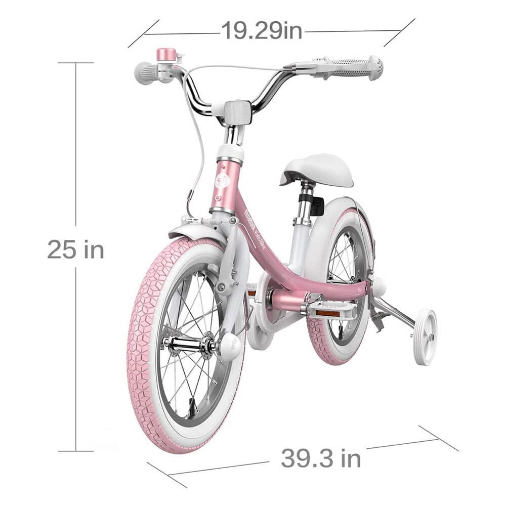 Segway Ninebot 14" Kids' Bike with Training Wheels & Kickstand, Pink