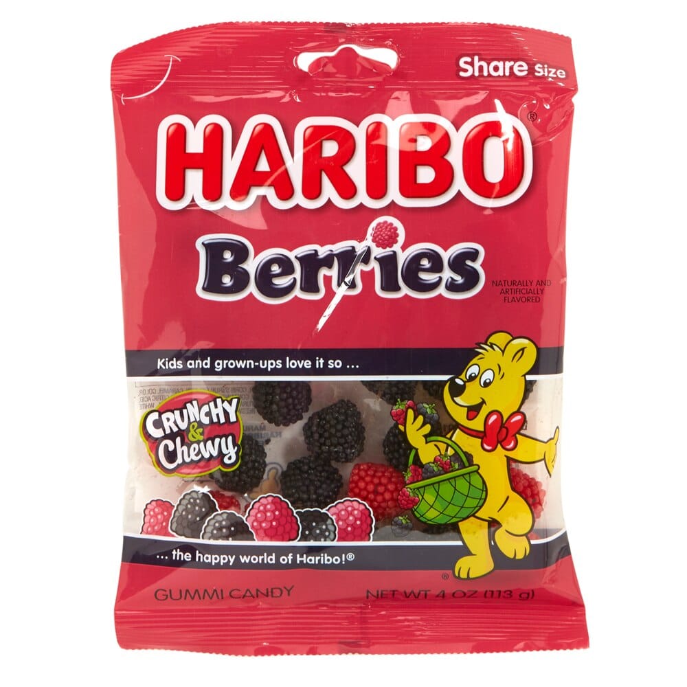 Haribo Berries Gummi Candy, 4 oz