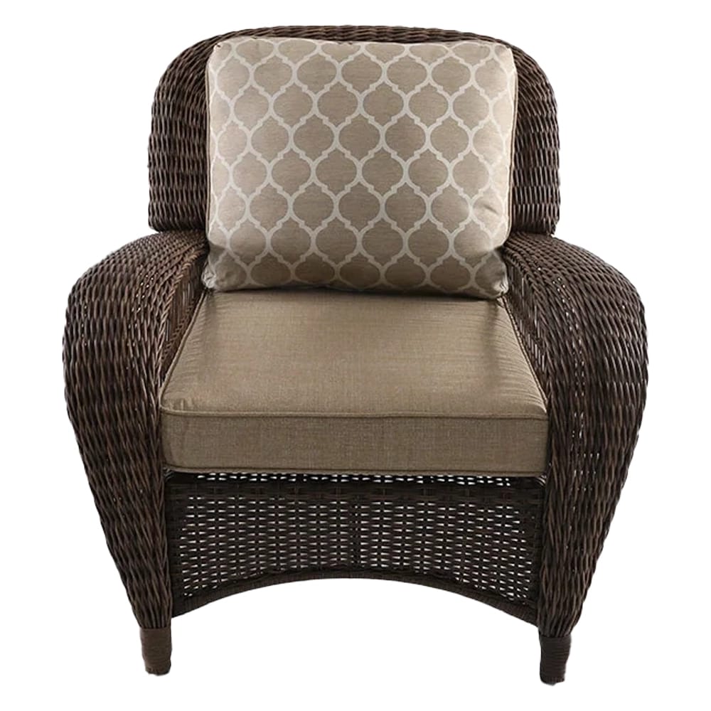 Hampton Bay Beacon Park Outdoor Patio Chair, Brown