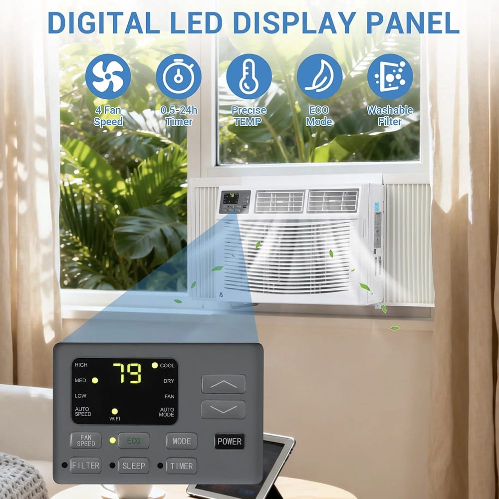 Cool-Living 12,000 BTU Window Air Conditioner, WIFI Enabled
