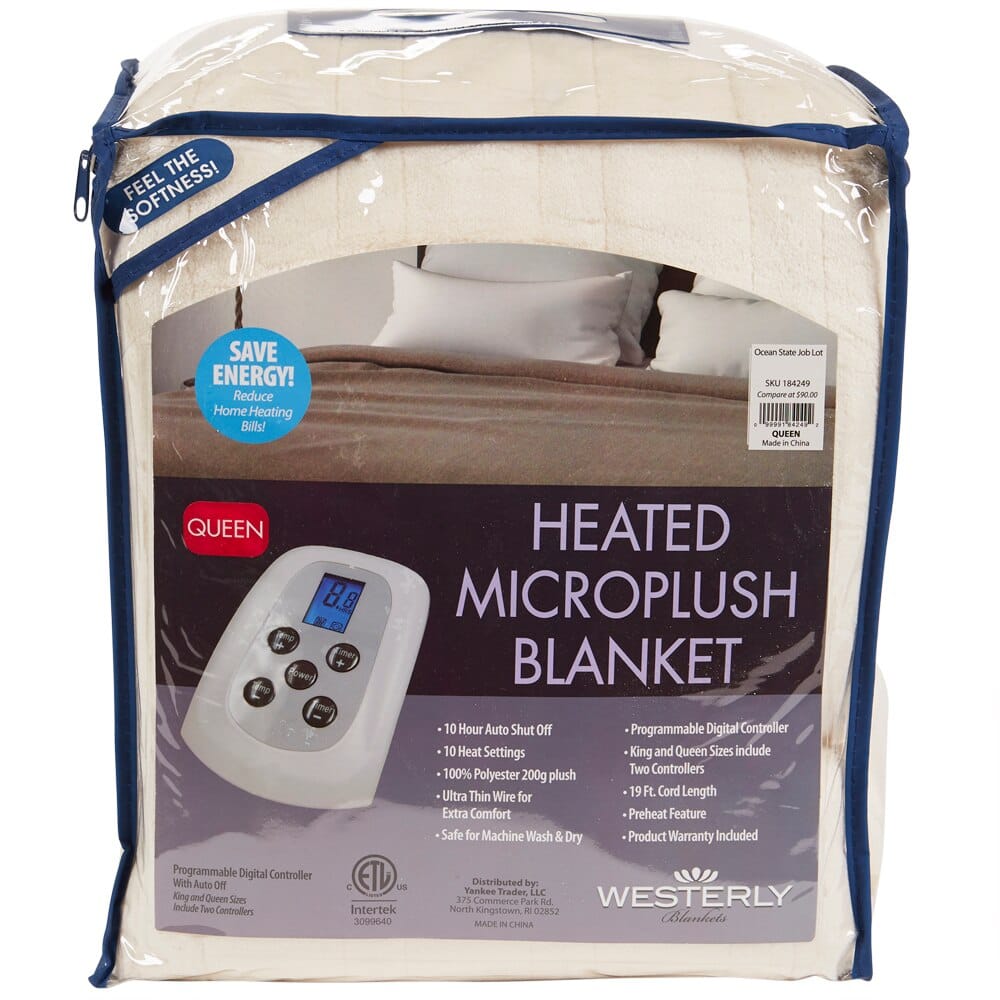 Westerly Queen Micromink Heated Blanket