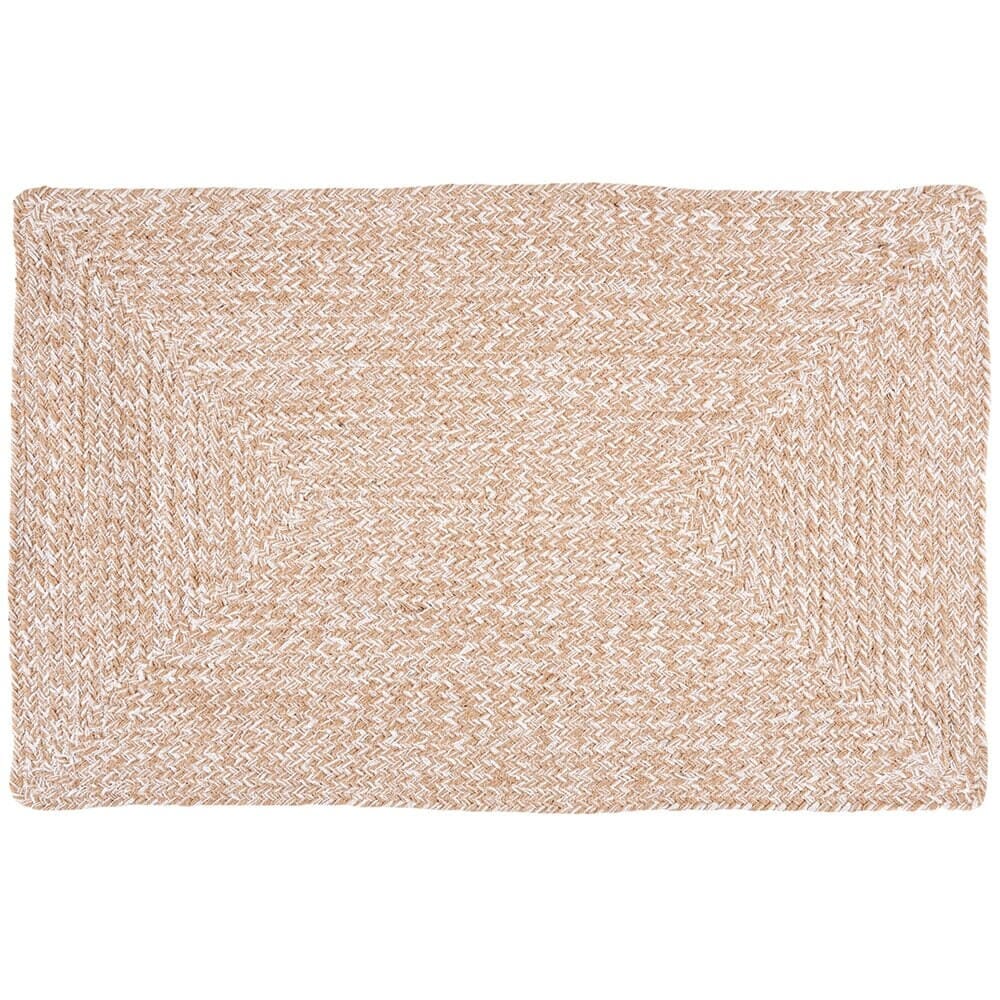 Farmhouse 21"x34" Cotton Braided Rug with Slip-Resistant Backing