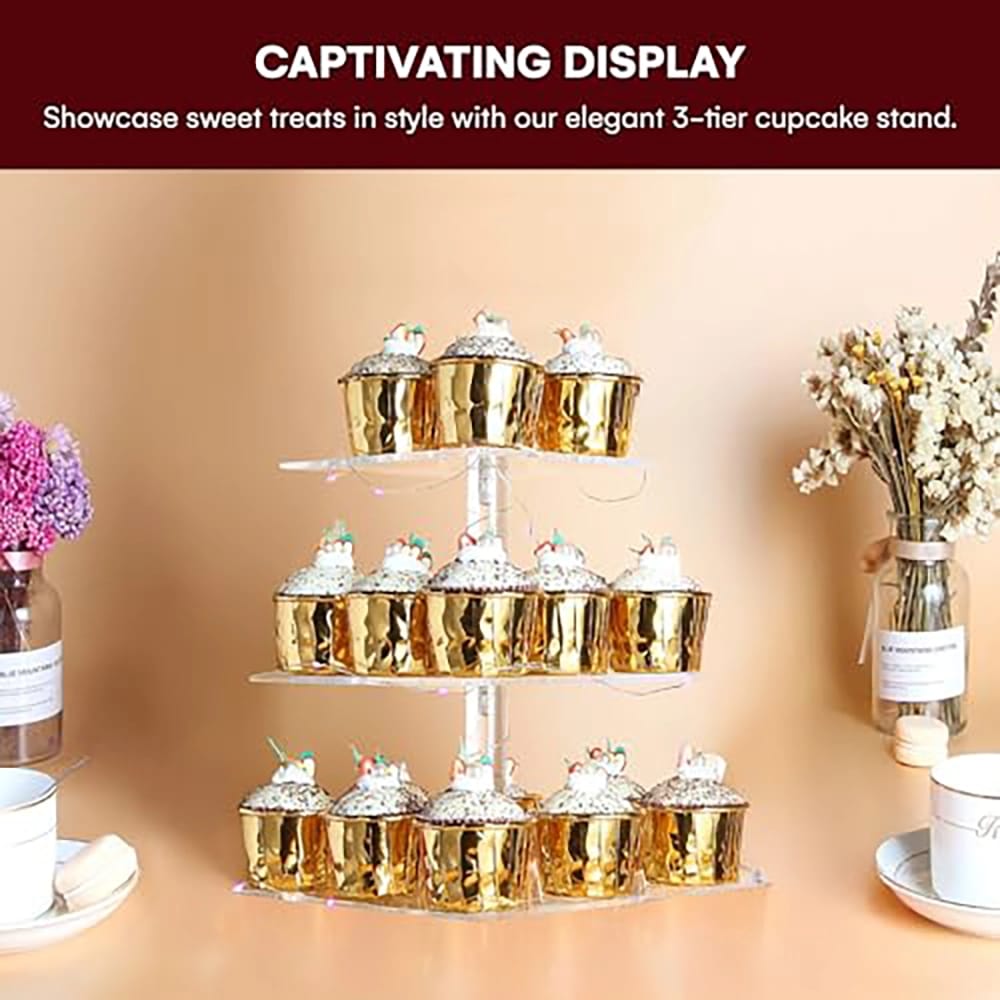 Vdomus 3-Tier Light Up Cupcake Stand