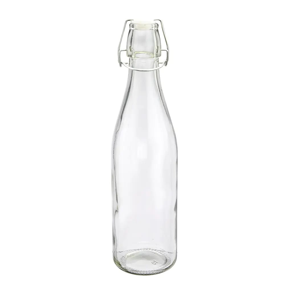 Air Tight Clear Glass Bottle, 16.9 oz.