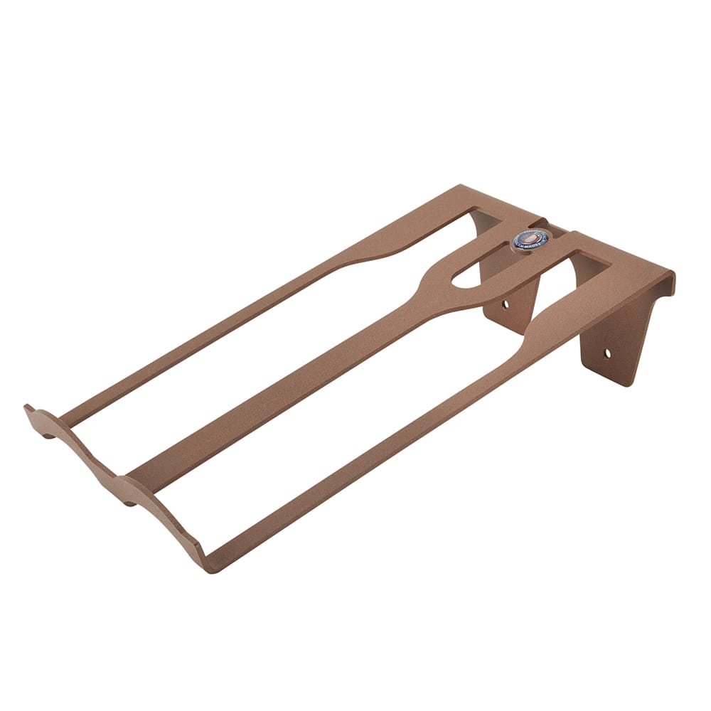 2-Bottle Wall Mounted Wine Rack, Chestnut