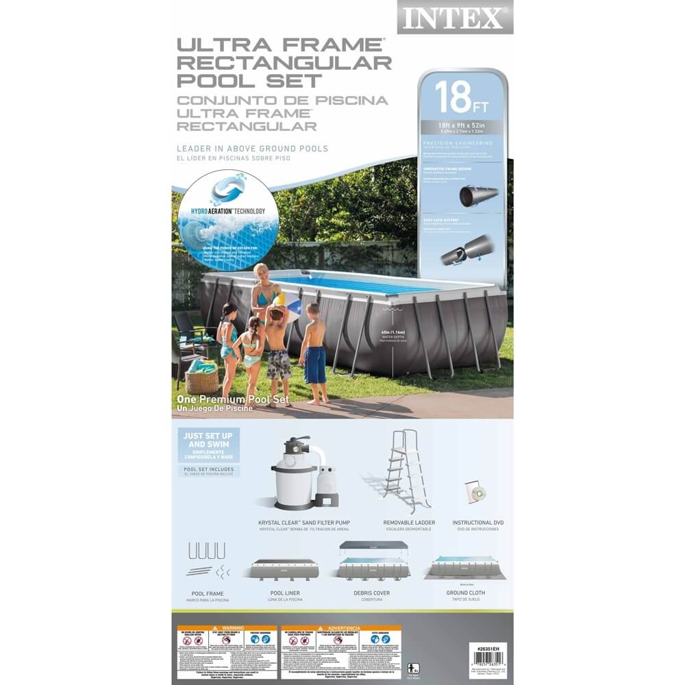 Intex 18' x 9' x 52" Ultra Frame Pool Set