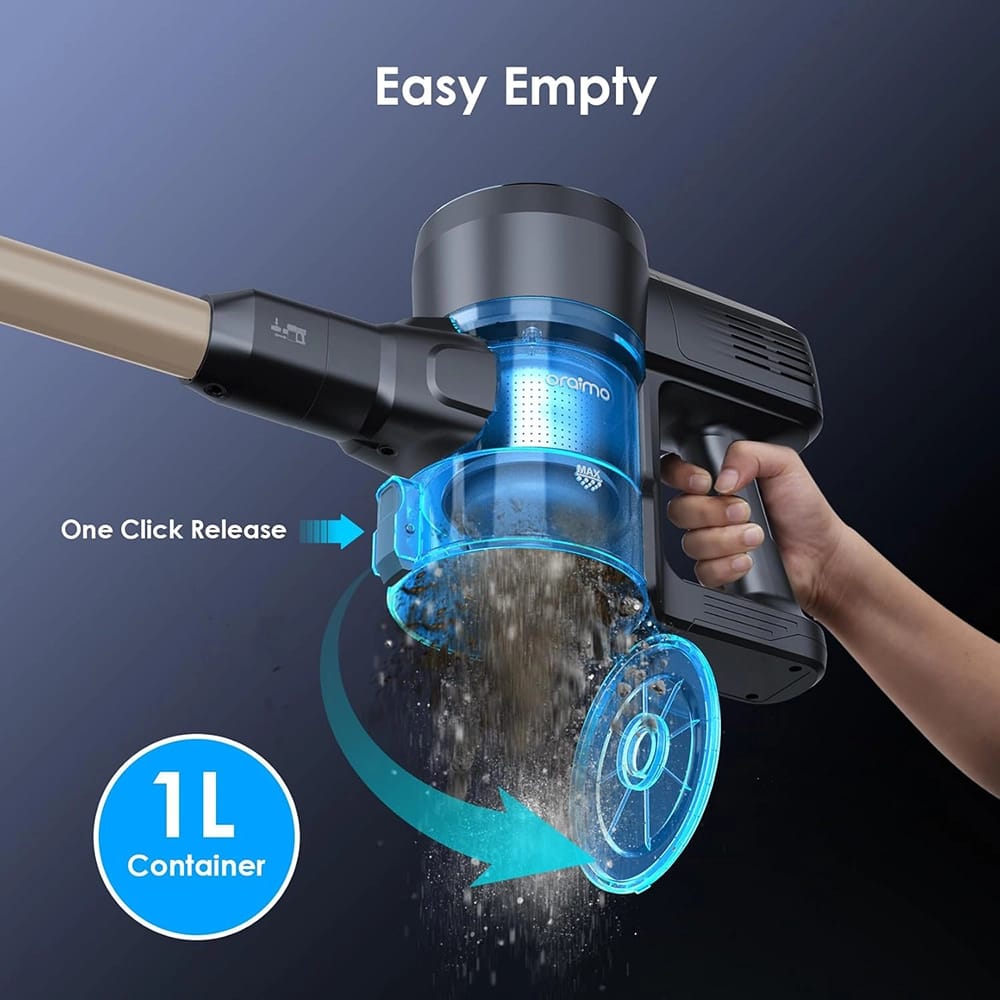 Oraimo Cordless Stick Vacuum, Gray