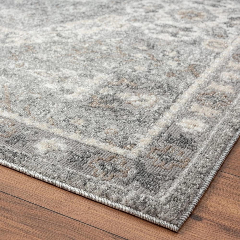 Euston 8'8" x 12'6" Modern Area Rug, Gray