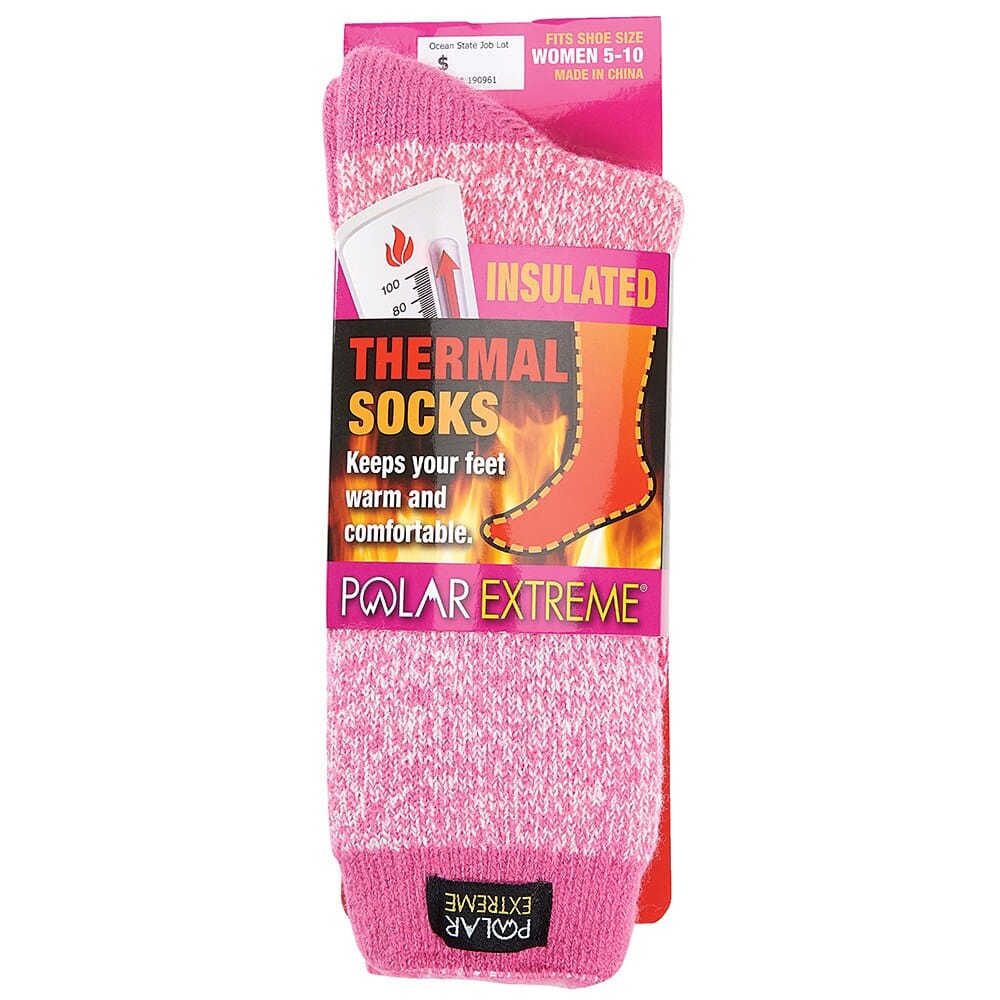 Socks-Ladies Polar Extreme Thermal Heat Sock, Fairisle - Wholesale Resort  Accessories