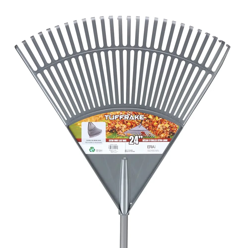TuffRake Gray Leaf Rake, 24"